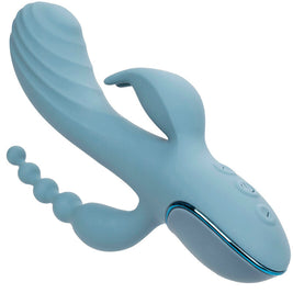 Calexotics Triple Ecstasy Vibratore Rabbit Grigio Premium - immagine 5