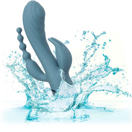 Calexotics Triple Ecstasy Vibratore Rabbit Grigio Premium - immagine 8