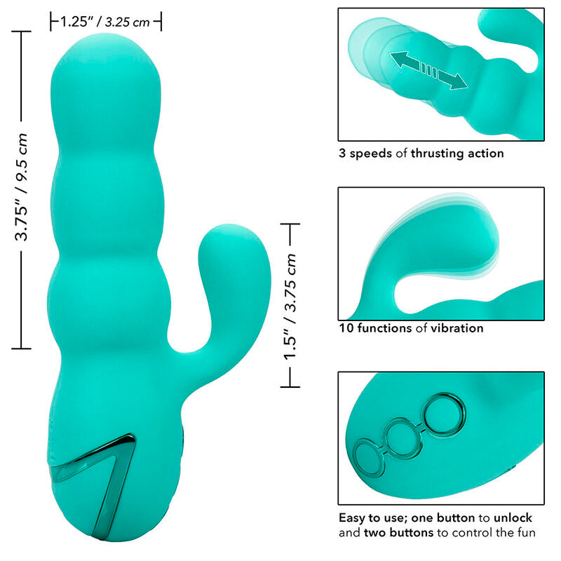 Calexotics - Vibratore Del Mar Diva Rabbir Aqua Green Di California Dreaming