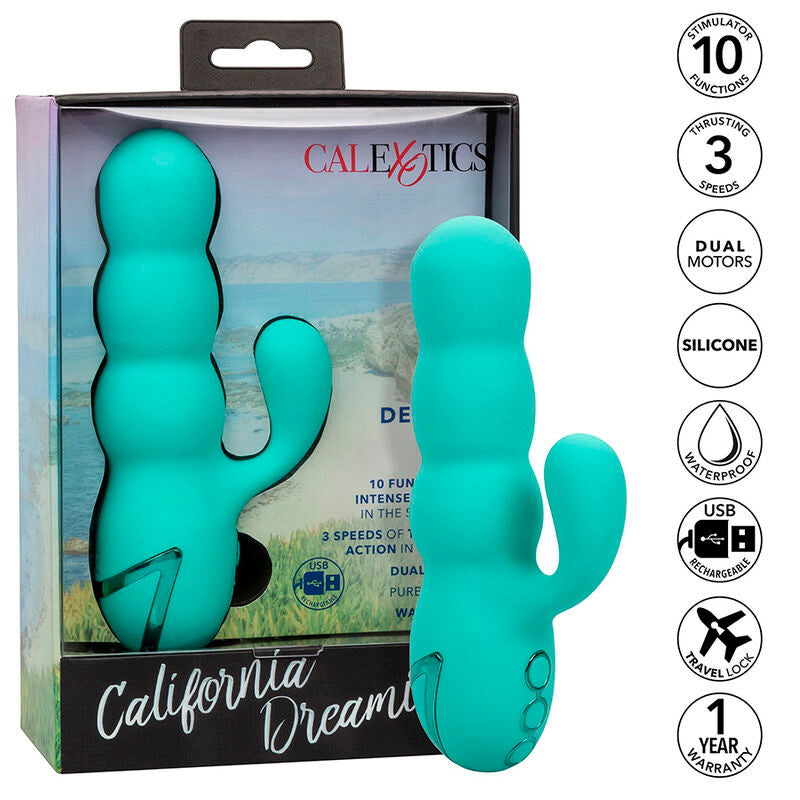 Calexotics - Vibratore Del Mar Diva Rabbir Aqua Green Di California Dreaming