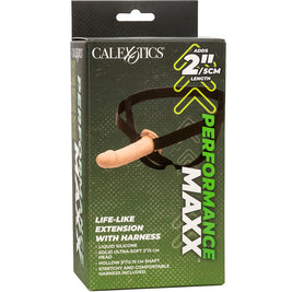 Calexotics - Performance Maxx Life-Like Extension Con Imbracatura Pelle Chiara