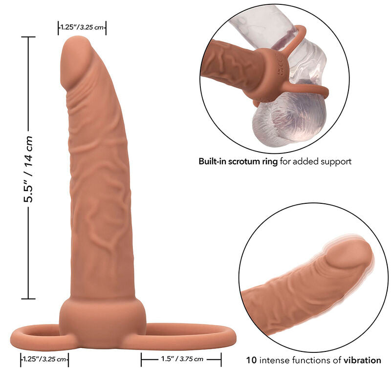 Calexotics - Performance Maxx Ricaricabile Dual Penetrator Brown Skin