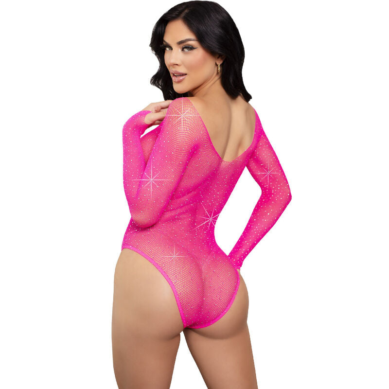 Leg Avenue - Corpo Rejilla Cristalizada Verde