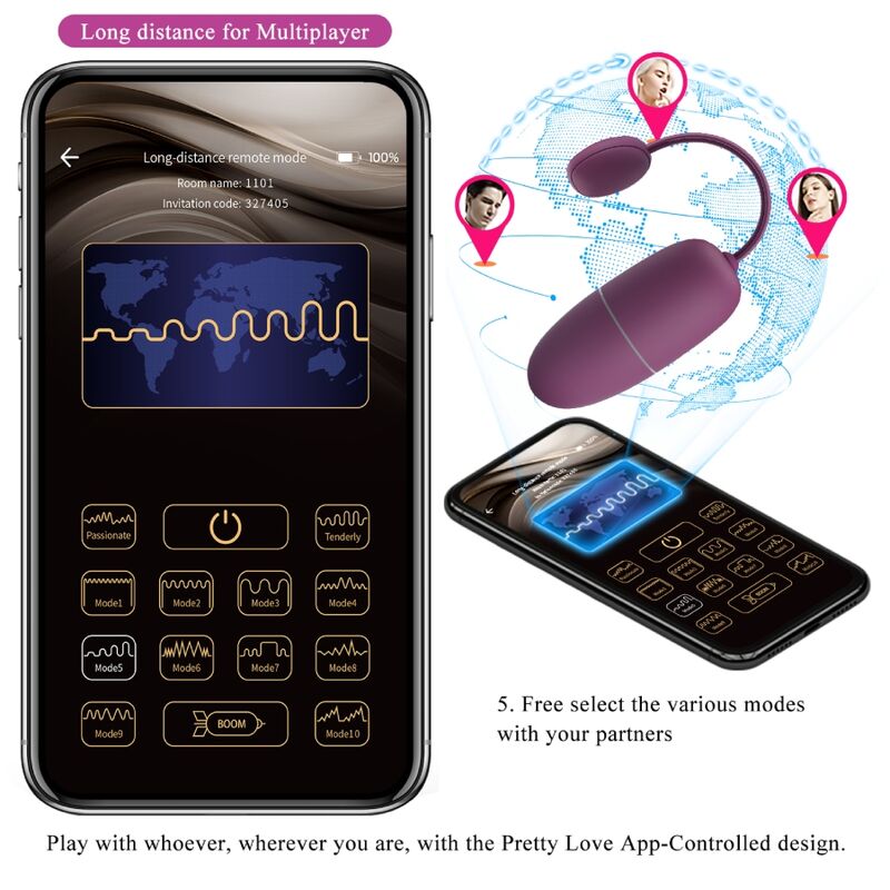 Pretty Love Nymph Vibratore Smart App Controllato Lila - immagine 15