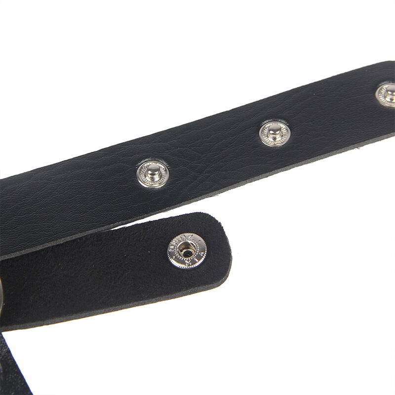 Subblime - Imbracatura Pettonaria In Pelle Con Catene Nera Taglia Unica