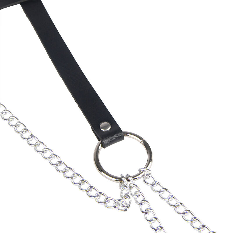 Subblime - Cintura Con Anello In Pelle Nera Taglia Unica