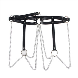 Subblime - Cintura Con Anello In Pelle Nera Taglia Unica