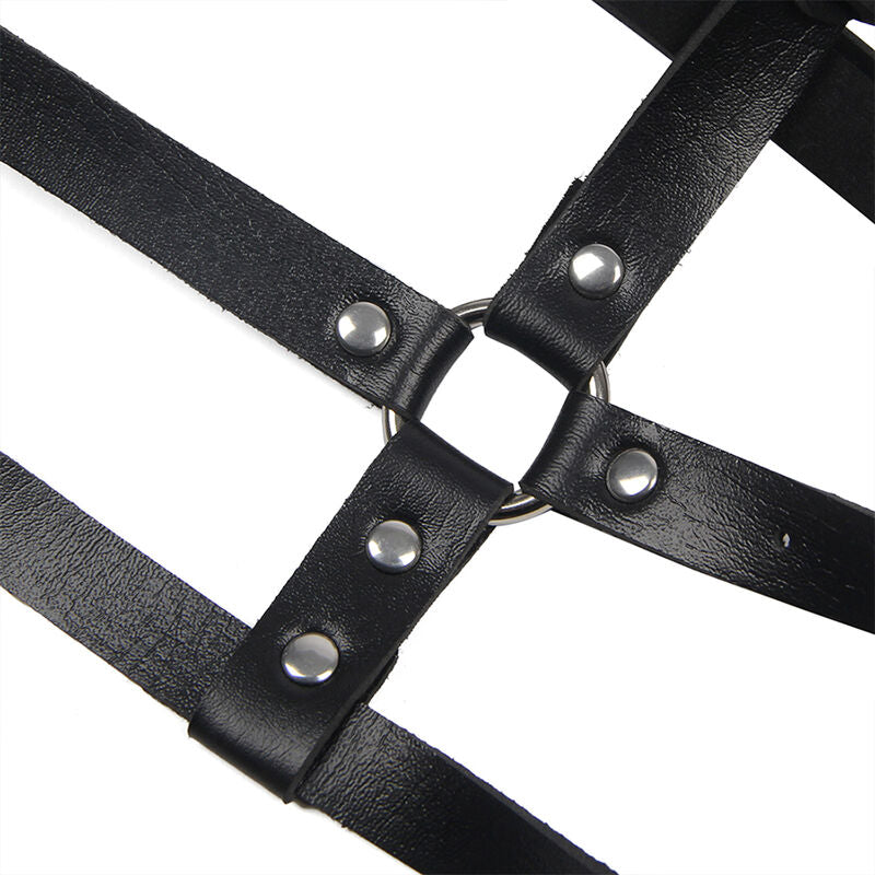 Subblime - Imbracatura Toracica Con Anelli In Pelle Nera Taglia Unica