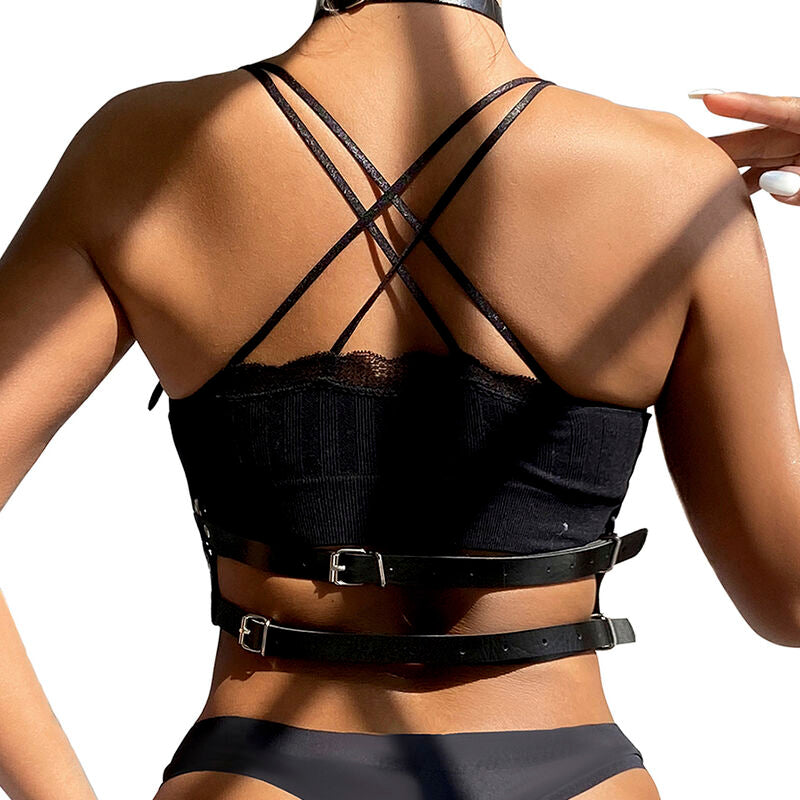 Subblime - Imbracatura Toracica Con Anelli In Pelle Nera Taglia Unica
