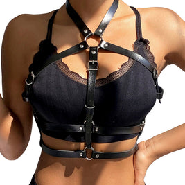Subblime - Imbracatura Toracica Con Anelli In Pelle Nera Taglia Unica