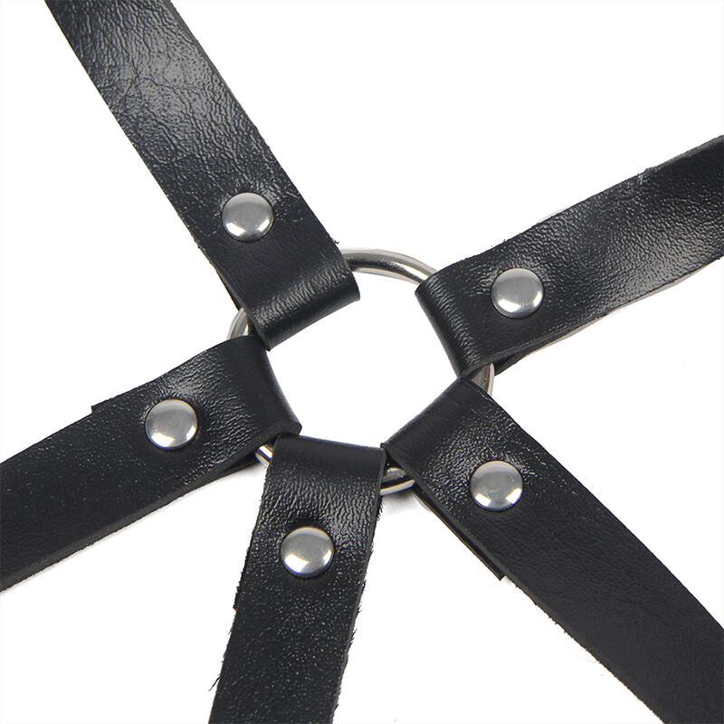 Subblime - Imbracatura Toracica Con Anelli In Pelle Nera Taglia Unica
