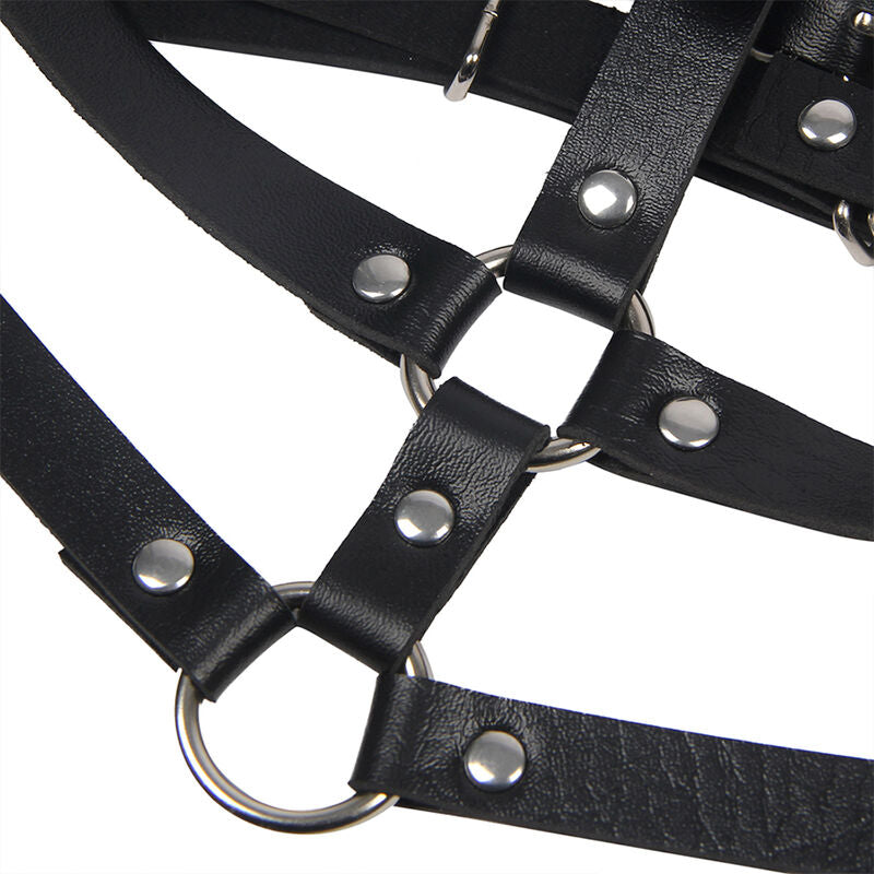 Subblime - Imbracatura Toracica Con Anelli In Pelle Nera Taglia Unica