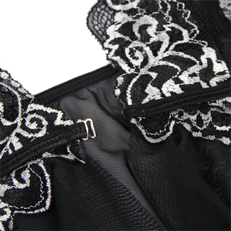 SUBBLIME - BABYDOLL IN TESSUTO TULLE PIZZO SUL PETTO L/XL