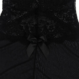 Subblime - Babydoll Tela De Tul Detalle Encaje Y Flor Negro S/M