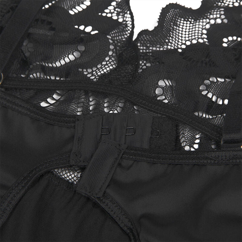 Subblime - Babydoll Con Estampado Floreale Pecho Negro S/M