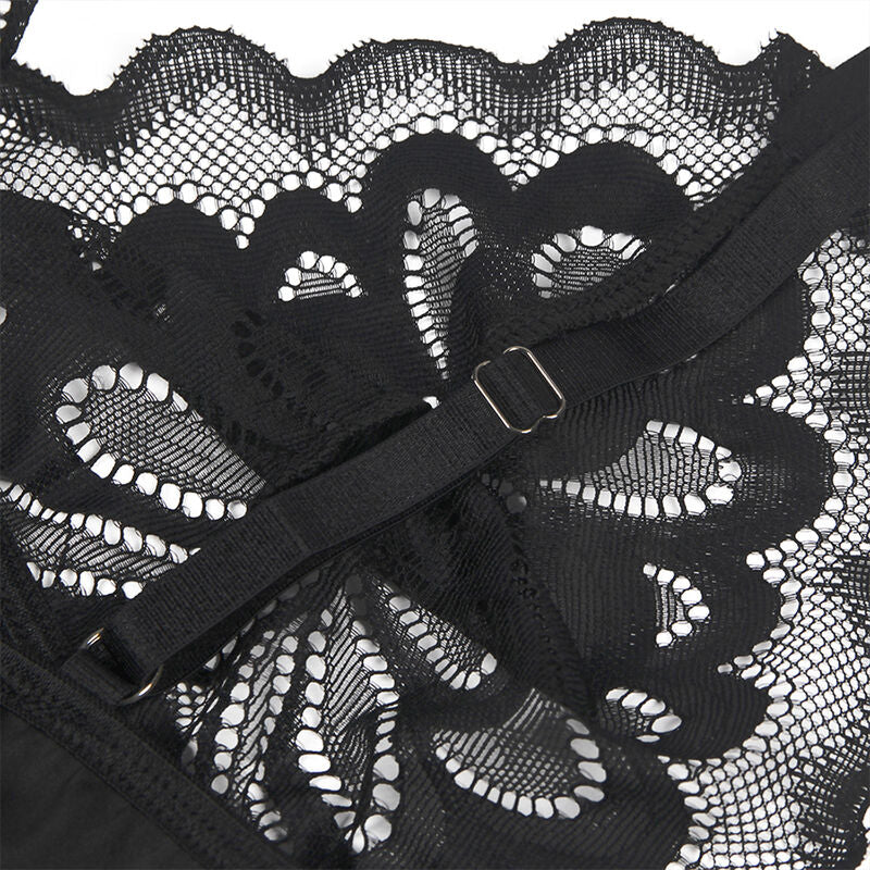 Subblime - Babydoll Con Estampado Floreale Pecho Negro S/M