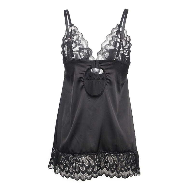 Subblime - Babydoll Con Estampado Floreale Pecho Negro S/M