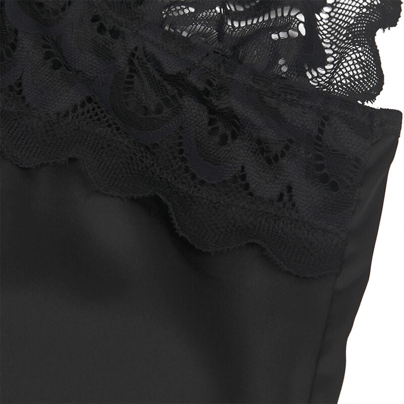Subblime - Babydoll Con Estampado Floreale Pecho Negro S/M