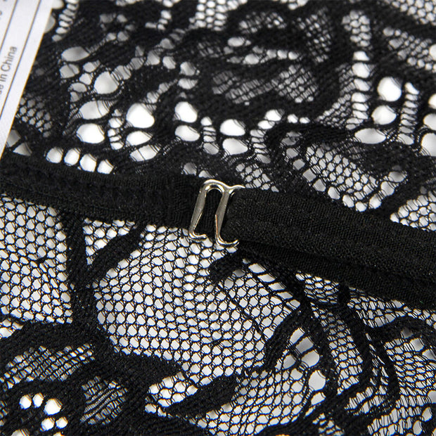 SUBBLIME - COSTUME POLIZIA CORPO IN PIZZO NERO L/XL