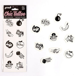 Secret Play - Set Di 10 Tatuaggi Temporanei Della Collezione Spicy