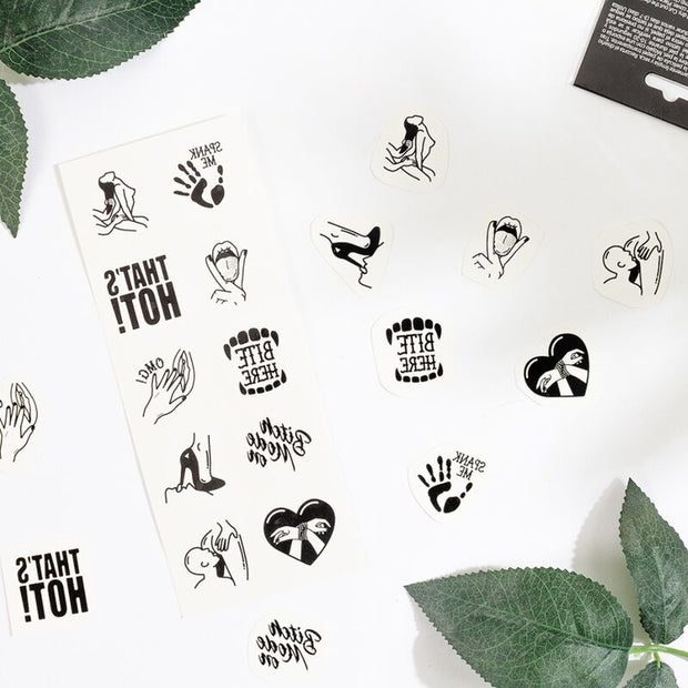 Secret Play - Set Di 10 Tatuaggi Temporanei Kinky Collection