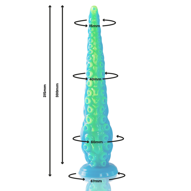 Epic - Dildo Scylla Fluorescente Con Tentacoli Sottili Di Grandi Dimensioni