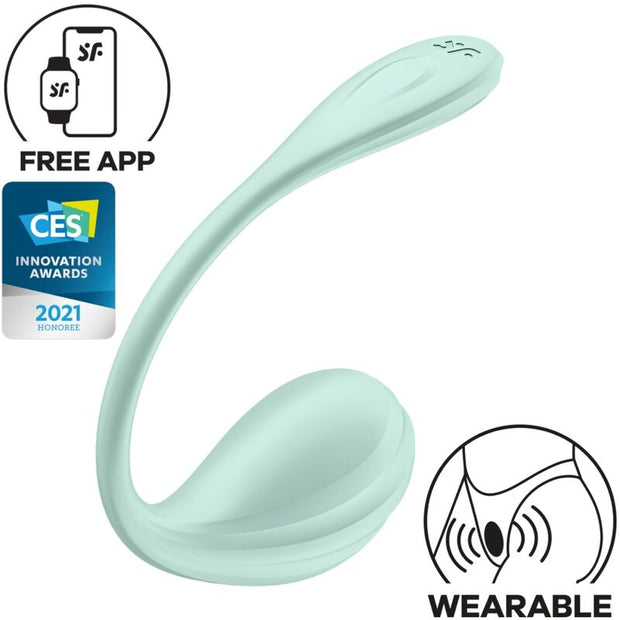 Satisfyer Stimolatore Punto G con App in Silicone Verde Acqua