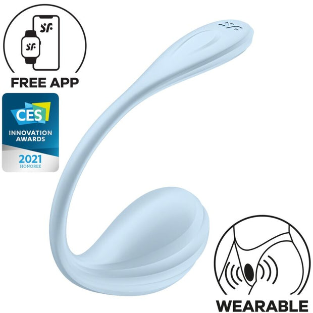 Satisfyer Stimolatore Punto G Petale Liscio Sky Blue con App