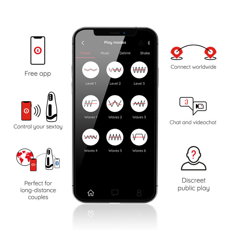 Oninder - Masturbatore Maschile Ricaricabile Seoul 10 Velocità - App Gratuita