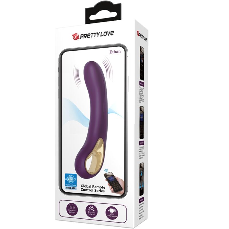 Pretty Love Ethan Vibratore Punto G Ricaricabile Viola Premium - immagine 17
