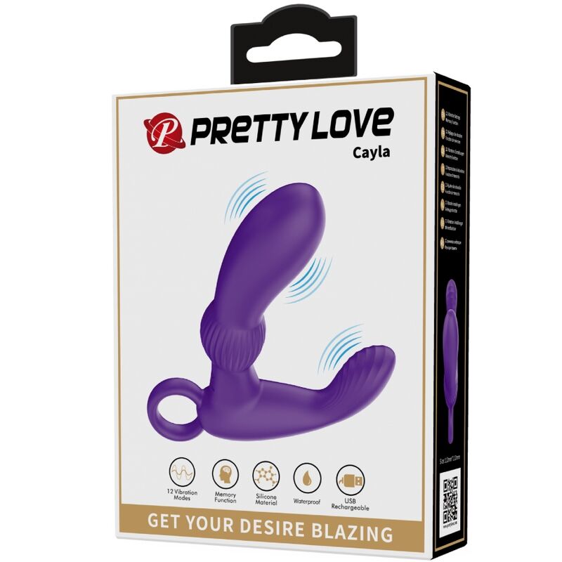 Pretty Love - Cayla Vibratore Anale Massaggiatore Lila