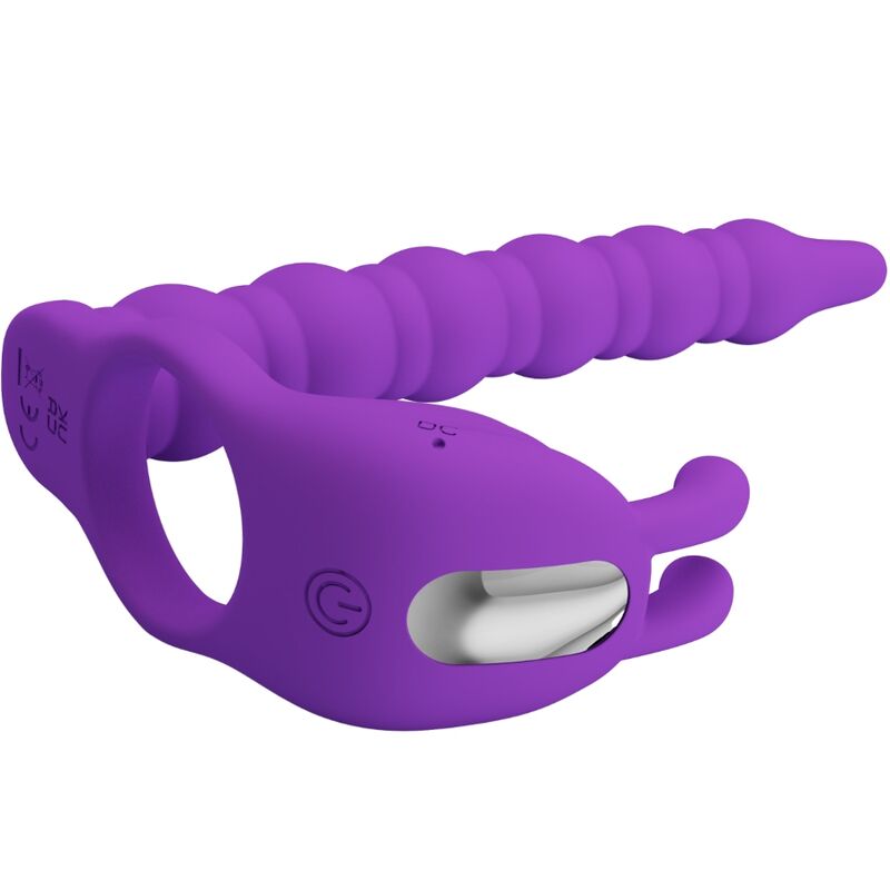 Pretty Love - Anello Per Pene Blackney Con Dilatatore Vibrante Lila