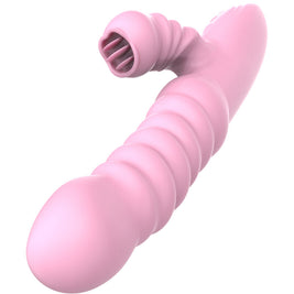 Armony - Vibratore Multifunzione Con Lingua Stimolante Effetto Calore Rosa