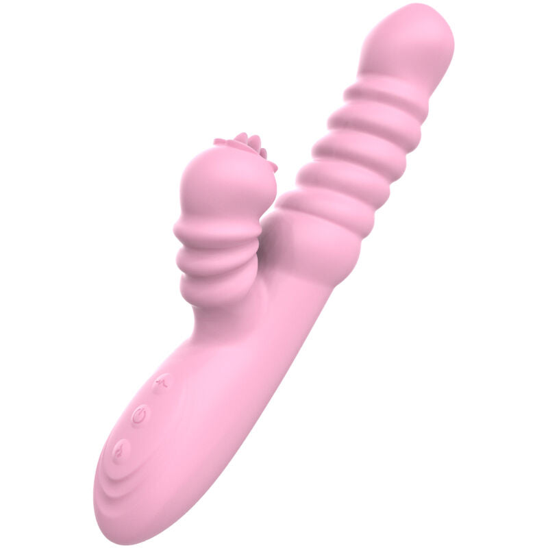Armony - Vibratore Multifunzione Con Lingua Stimolante Effetto Calore Rosa