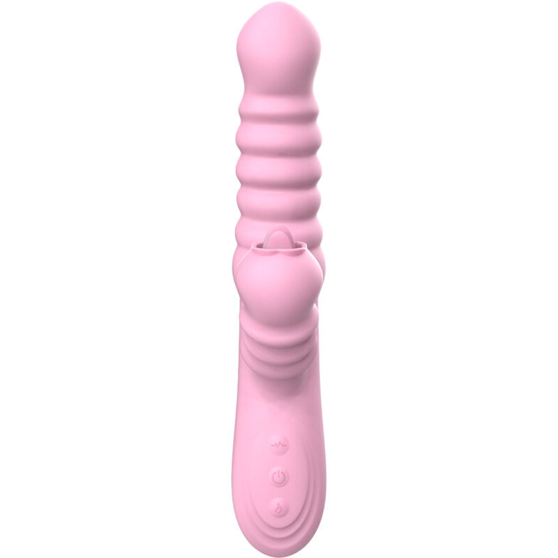 Armony - Vibratore Multifunzione Con Lingua Stimolante Effetto Calore Rosa