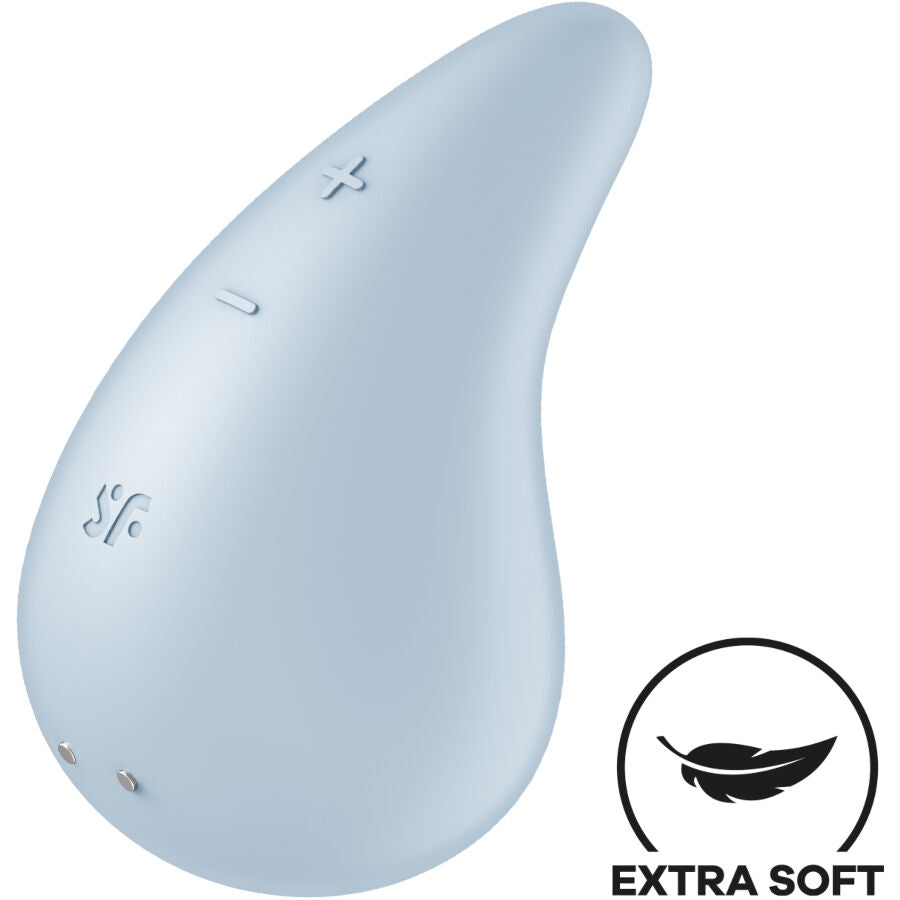 Satisfyer Goccia di Rugiada Vibratore Clitorideo Lay-On Blu