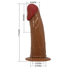 Pretty Love - Slip Starks Harness Dildo Vibrante Multivelocità 17,5 Cm Marrone Chiaro