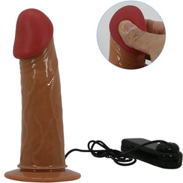 Pretty Love - Slip Starks Harness Dildo Vibrante Multivelocità 17,5 Cm Marrone Chiaro