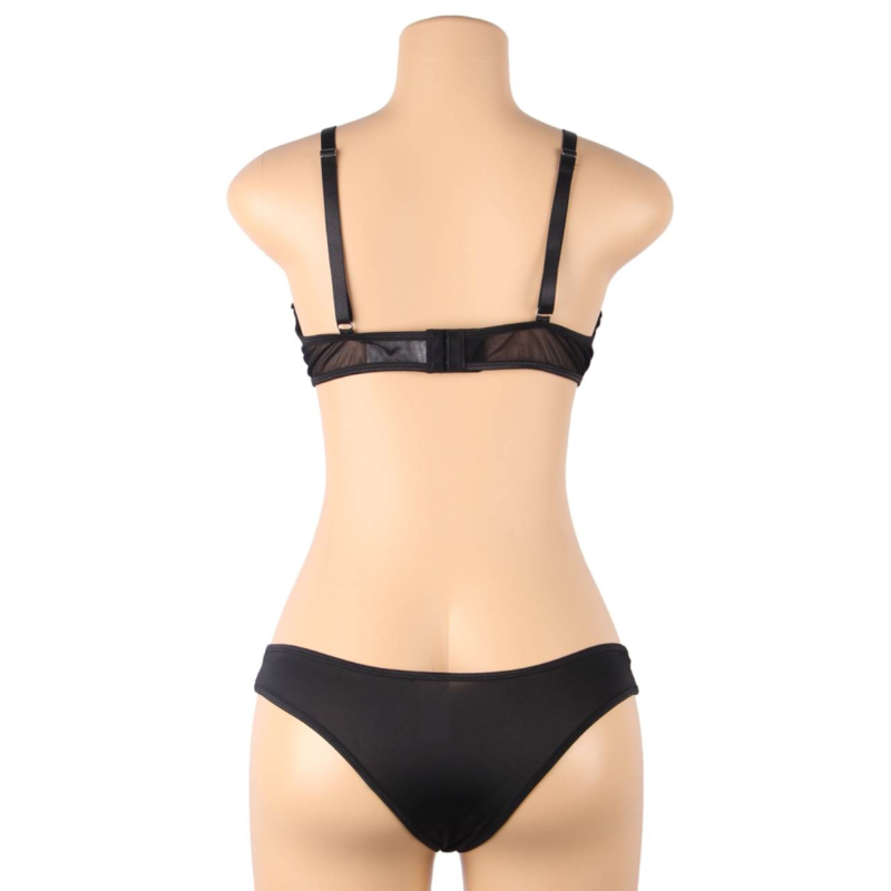 Subblime - Set Due Pezzi Di Reggiseno Trasparente E Strisce S/M