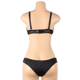 Subblime - Set Due Pezzi Di Reggiseno Trasparente E Strisce S/M