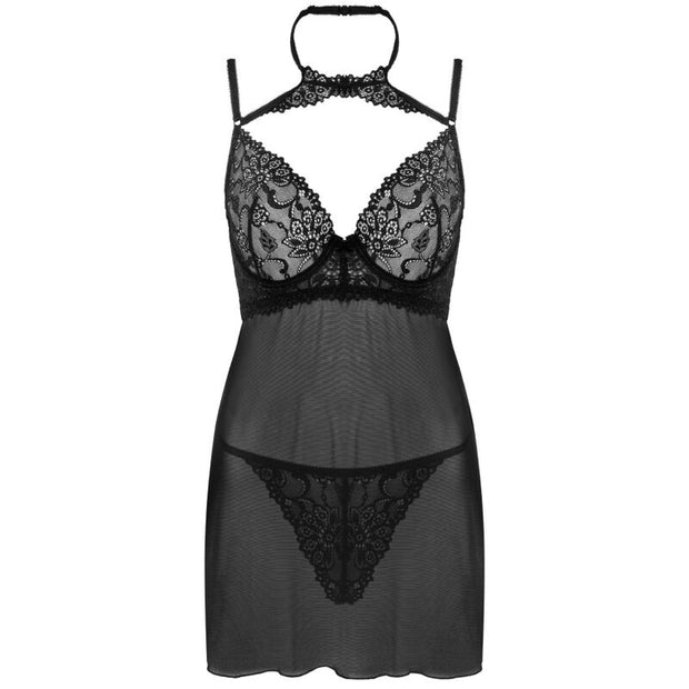 Livco Corsetti Fashion - Set Binella Babydoll + Tanga Negro