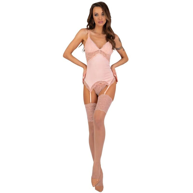 Livco Corsetti Fashion - Persinne Peach Set Corsetto + Slip + Medias