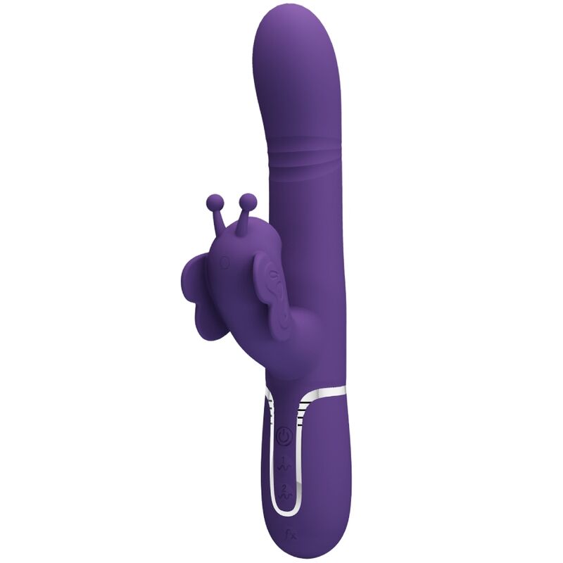 Intense Vibratore Rabbit Multifunzione con Stimolatore Farfalla