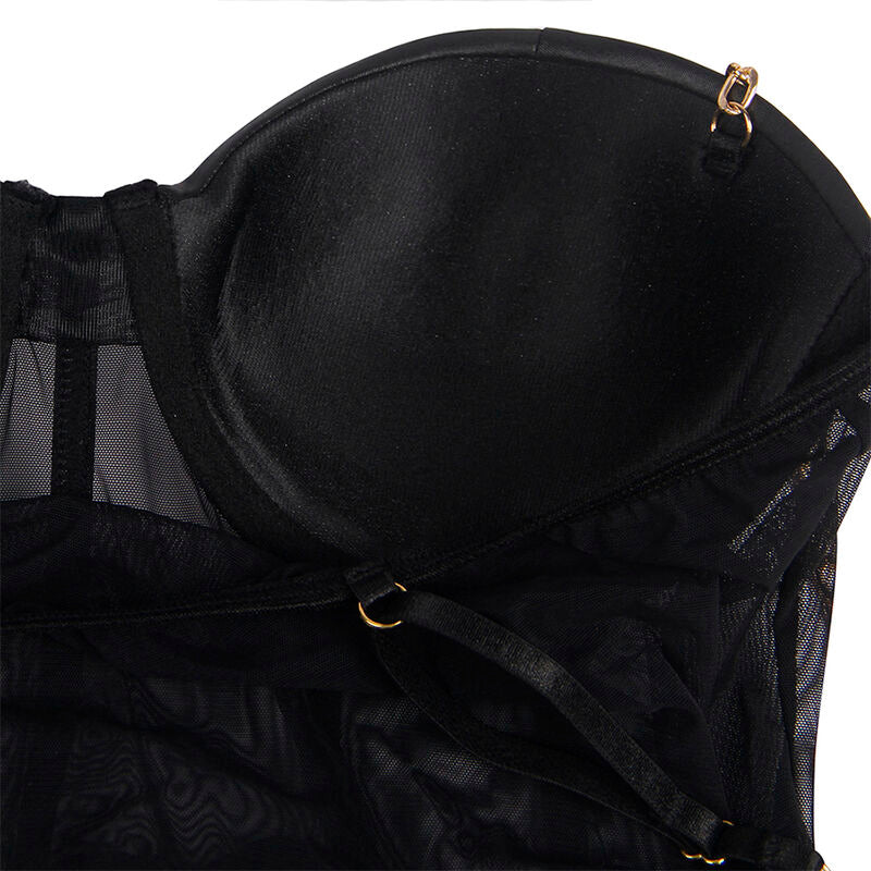 SUBBLIME - BODY CON BRETELLE A CATENA NERA L/XL