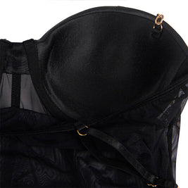 SUBBLIME - BODY CON BRETELLE A CATENA NERA L/XL