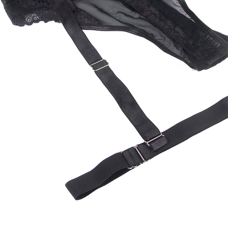 Subblime - Teddy Con Liguero Detalle Tiras Pecho Negro S/M