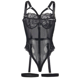 Subblime - Teddy Con Liguero Detalle Tiras Pecho Negro S/M