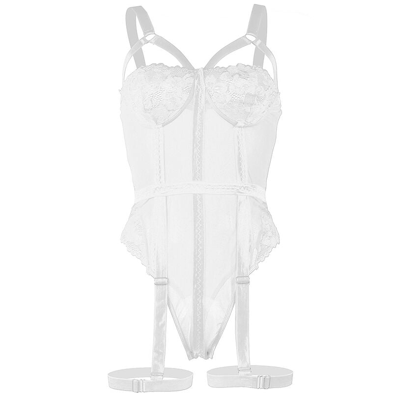 Subblime - Teddy Con Liguero Detalle Tiras Pecho Blanco S/M