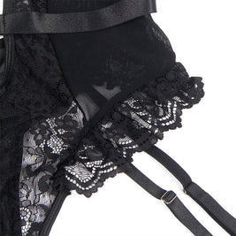 Subblime - Teddy Con Liga Detalle Encajes Y Tiras Negro S/M