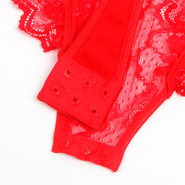 Subblime - Teddy Con Liga Detalle Encaje Y Tiras Rojo S/M